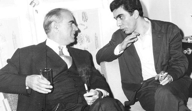 Ο Κωνσταντίνος Καραμανλής με το Δημήτρη Χορν