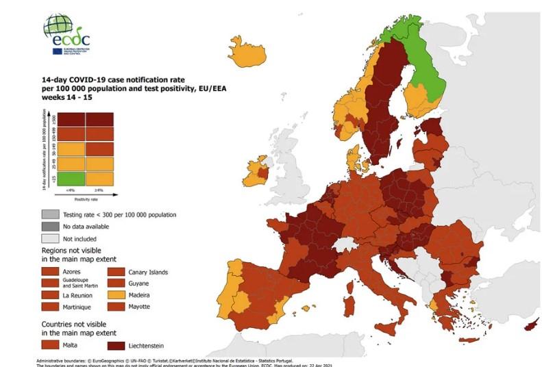 χάρτης της Ευρώπης