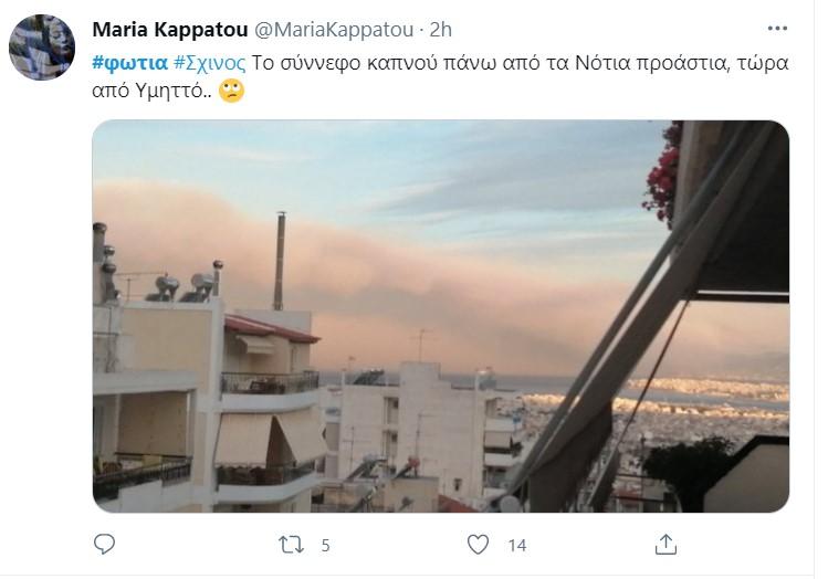 Ανάρτηση για τη φωτιά στον Σχίνο