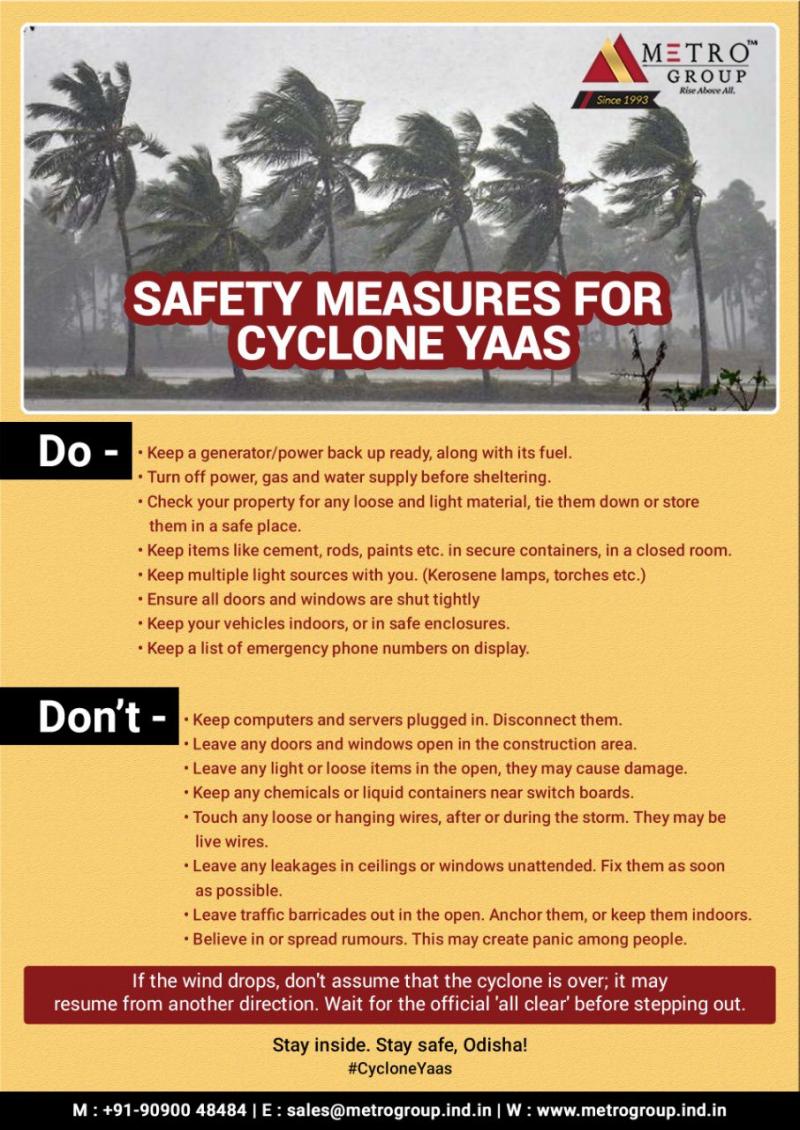 οδηγίες για κυκλώνα Yas