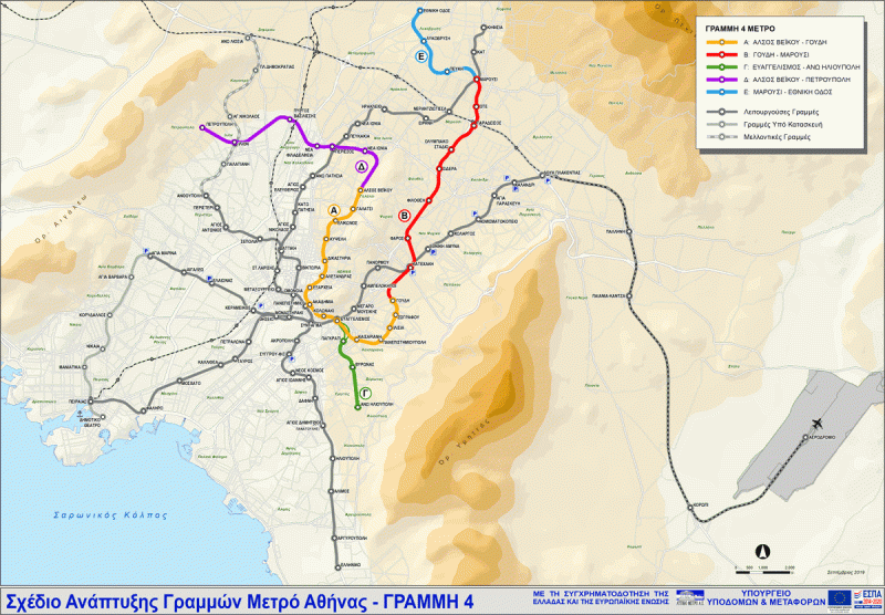 Χάρτης - Γραμμή 4 μετρό 