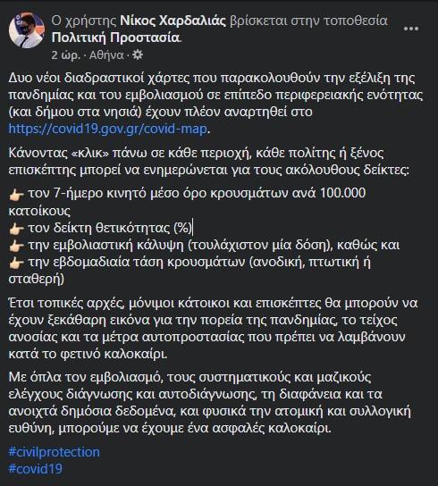 Ανάρτηση του Νίκου Χαρδαλιά