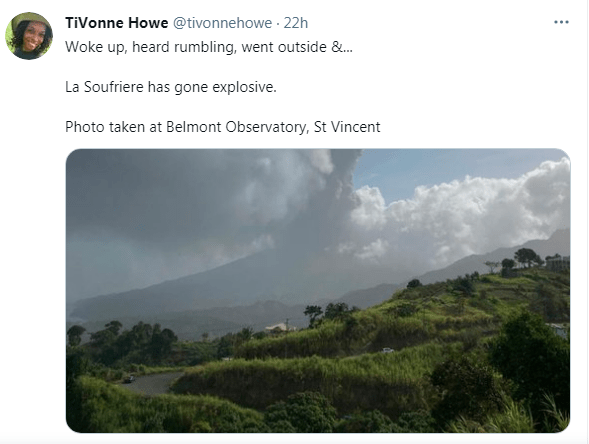 Έκρηξη Ηφαιστείου στην Καραϊβική