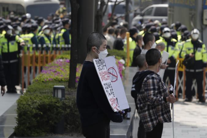 Διαμαρτυρία για το νερό της Φουκοσίμα στη Σεούλ