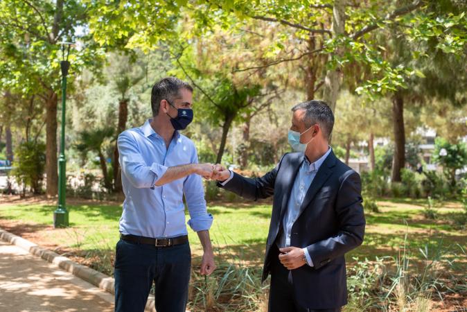 Κώστας Μπακογιάννης στο πάρκο Φιξ