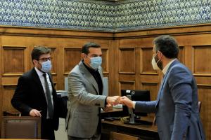 Ο Αλέξης Τσίπρας και ο Μιχάλης Καλογήρου