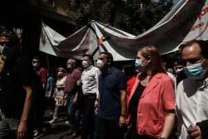 Αλέξης Τσίπρας στην απεργιακή κινητοποίηση