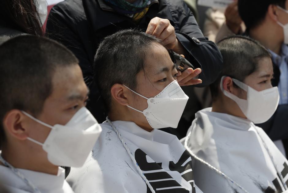 διαμαρτυρία φοιτητών στη Σεούλ