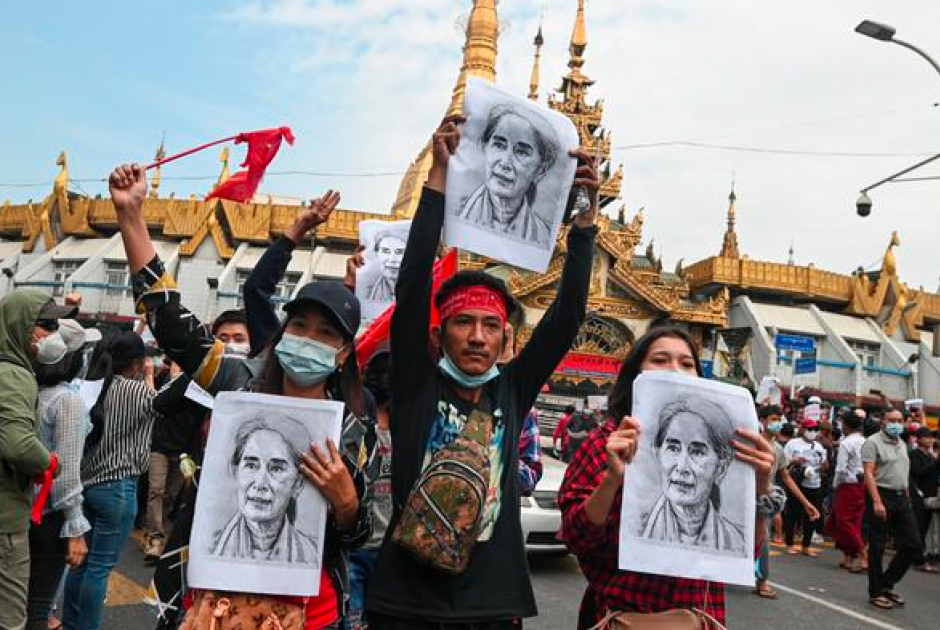 Διαδηλώσεις στη Μιανμάρ
