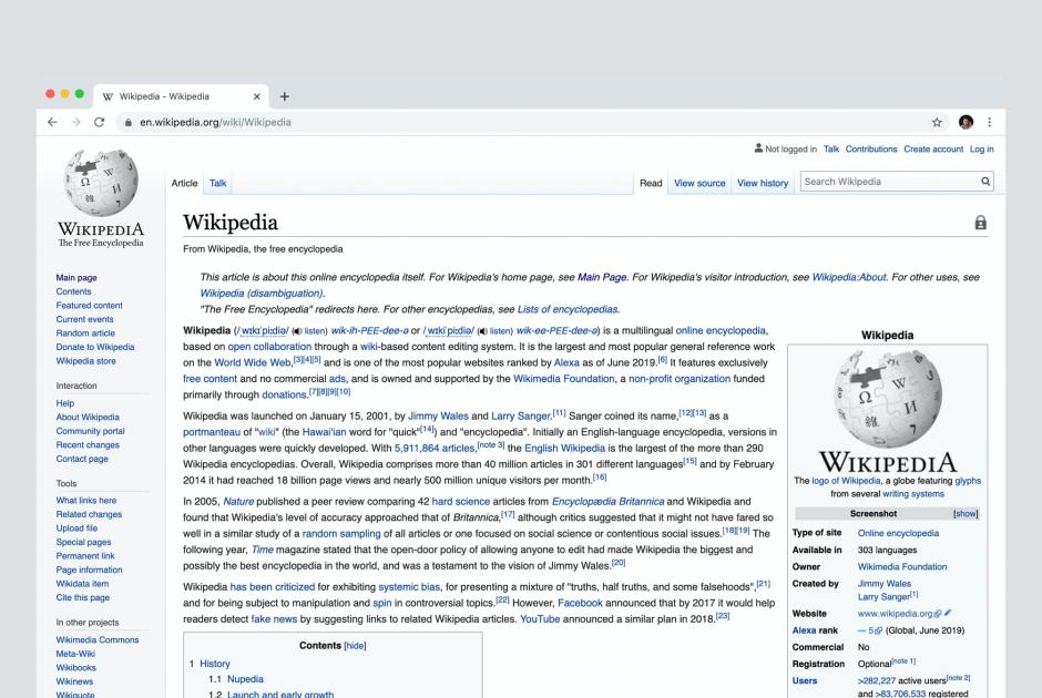 wikipedia ιστοσελίδα