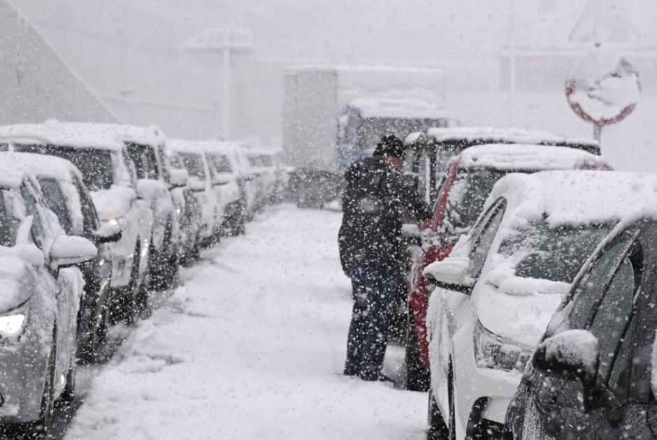 Αττική Οδός χιόνι 