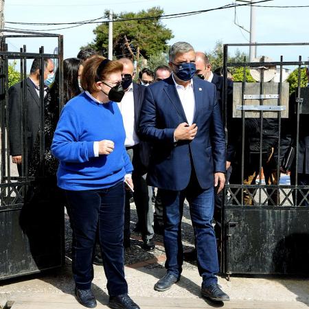 Λίνα Μενδώνη και Γιώργος Πατούλης στην Ελευσίνα