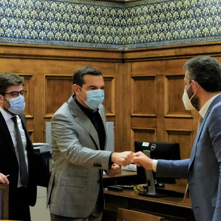 Ο Αλέξης Τσίπρας και ο Μιχάλης Καλογήρου