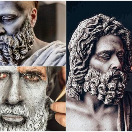 Ηθοποιοί ως αρχαία αγάλματα