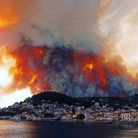 Φωτιά στη Λίμνη Ευβοίας