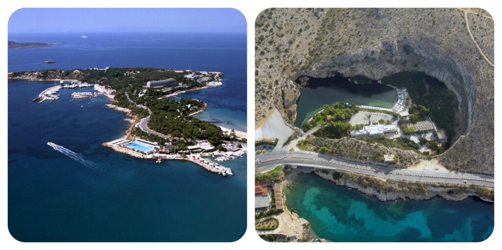 collage me ikones apo ti vouliagmeni
